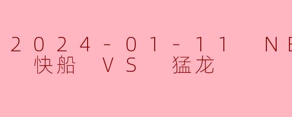 2024-01-11 NBA常规赛 快船 VS 猛龙